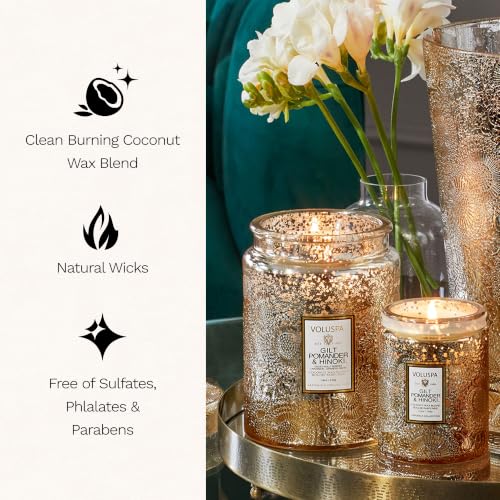 Gilt Pomander Hinoki, Large Candle Jar, 18 oz, 100 Hour Burn Time, Coconut Wax for Clean Burning, Handcrafted in the USA - color: 12 - Gilt Pomander & Hinoki