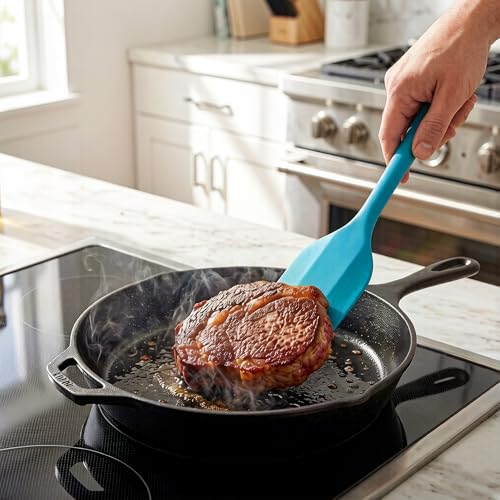 5 Pieces Silicone Spatula Set BPA Free | Rubber Spatula Heat Resistant Essential for Cooking Baking Non Stick Dishwasher Safe Kitchen Tools Multicolor - color: Multicolor