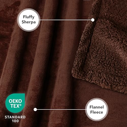 PetAmi Dog Blanket Small Medium Pet Cat Puppy Kitten, 40x29, Solid Brown | 460 GSM, Soft Sherpa Fleece Throw, Reversible Plush Couch Cover Protector Crate Carrier Sofa Bed Car Seat, Machine Washable - color: Brown/Brown Sherpa, size: Medium - 29 X 40 Inch