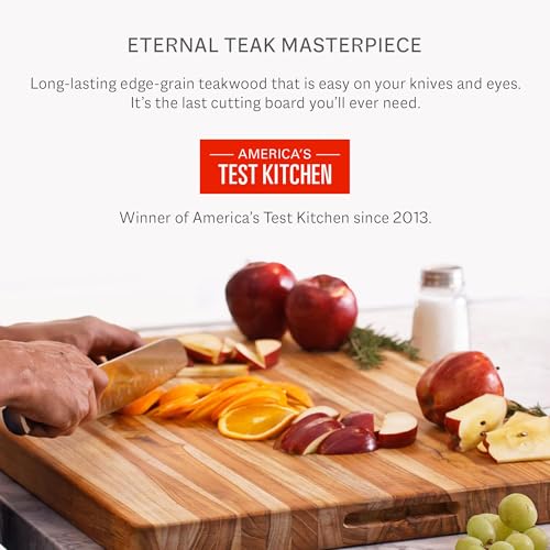 Teakhaus Carving Board with Juice Groove - Small (S) Teak Wood Cutting Board 16”L x 12”W x 1.5” Thick - Sustainably Harvested & FSC Certified - Knife Friendly with Beeswax Oil Finish - color: Cutting Board Only, size: Small (16 inch x 12 inch x 1.5 inch)