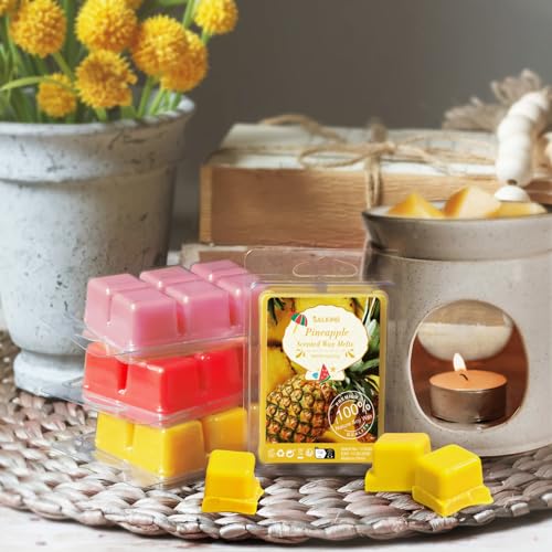 Summer Scented Wax Melts, Soy Wax Melts Gift Set, Wax Cubes/Tarts for Warmer - Ocean Breeze, Coconut, Mojito, Vanilla Ice Cream, Pineapple, Watermelon, Pink Sands, Night, 8x2.6 oz - color: Summer