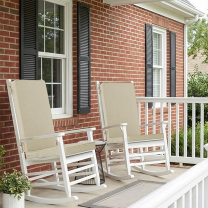 Outdoor Chair Cushions 20x20, Water-Resistant & Fade-Resistant, Patio Furniture Lawn Dining Chair Seat Replacement with High Back, Ties Zipper, Removable Cover, Set of 4, Natural - color: Natural, size: 20" x 20" 4 Pack
