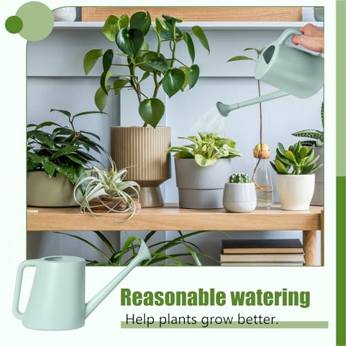ZXJ Plant Watering Cans for Indoor and Outdoor Home Garden Plants - with Long Spout - Light Green - 1/2 Gallon - color: Light Green
