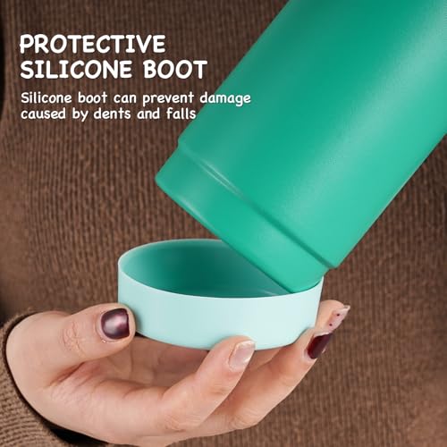 Kerilyn 12oz Water Bottle 2 Pack, Stainless Steel Insulated Water Bottle Bulk with Straws Leak-Proof,BPA Free, 2 Piece Set Mint Breeze - color: A. Mint Breeze