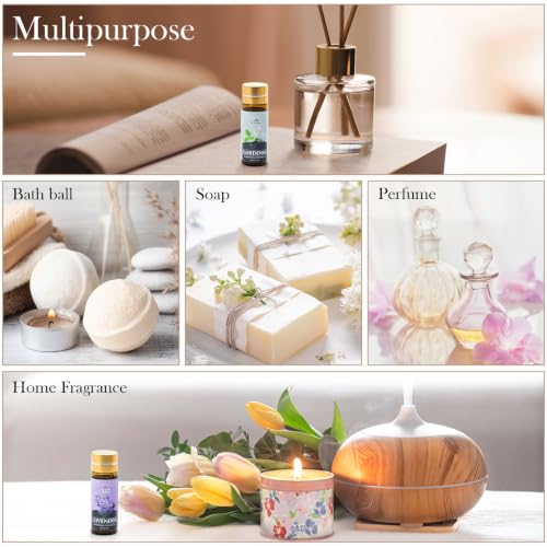 Essential Oil Set, 40 Pcs Fragrance Aromatherapy Oils for Skin, Diffusers, Home Care, Humidifier, Laundry, Candle Making - Tea Tree, Sandalwood, Lavender, Vanilla, Eucalyptus and More(5mL) - color: 40 Pack Essential Oil Set Blue