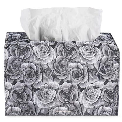 Leather Cover for Disposable Paper Hand Towel Box, Compatible with Kleenex Paper Hand Towel(1-3D Black Grey) - color: 1-3d Black Grey