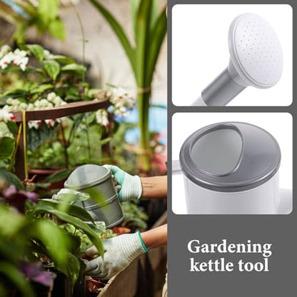 Indoor Long Spout Watering Can for Plants Ergonomic Handle Gardening Kettle Tool Large Opening Sprayer Pot for Office Home Garden Glacier Gray