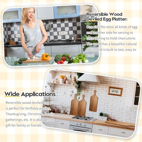 Zubebe 12 Pcs 17 x 6 Inch Acacia Wood Cutting Board with Handle | Charcuterie Board for Laser Engraving, Serving Chopping Board with Handle for Wedding Housewarming Mom Christmas Gift - size: 17"L x 6"W