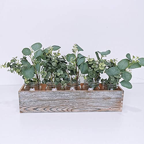 Bulk Artificial Silver Dollar Eucalyptus Leaves Picks Stems and Faux Branches for Vase Bouquets Floral Arrangement Wreath Rustic Farmhouse Greenery Decoration