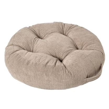 Floor Pillow Cushion with Handle for Adults Women Men | Large Meditation & Sitting Cushion Pillow for Tatami, Living Room, Yoga (1, Brown, Round, 22" x 22" x 6") - color: Brown, Round