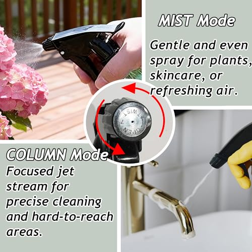 Glass Plant Spray Bottle, 13.5oz Refillable Plant Mister Bottle, 2 pcs Handheld Water Spray Bottle with Adjustable Mist Nozzle for Outdoor Gardening, Indoor Flowers, Cleaning, Hair & Pets Care (Brown) - color: Amber