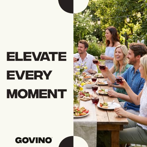 GOVINO Unbreakable Plastic Wine Glasses - Stemless Shatterproof Tritan Glassware, Fancy Cups That Look Like Glass, 16oz, Set of 4 - size: 4 Count (16 oz)