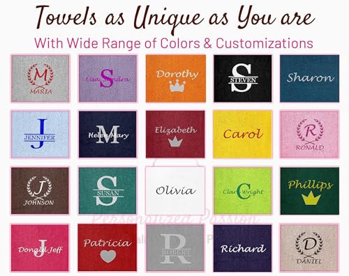 Personalized Passion 2pc Hand Towels Set - Custom Turkish Cotton with Embroidered Name, Monogram - Super Soft & Absorbent Hand Towels - Lime Green, 16"x27" - color: Lime Green, size: 2 Pack Hand Towels (16"x27")