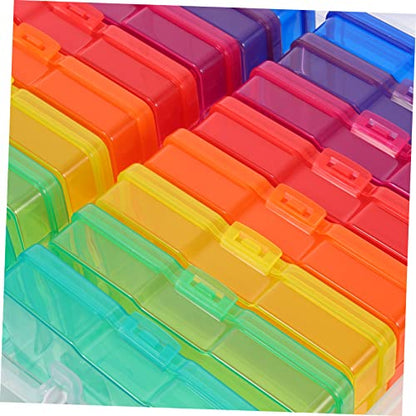 VILLCASE 1set Compartment Photo Storage Organizer Box Versatile Classified Card Holder and Photo Keeper for Home Crafts and Keepsakes for Birthdays and Festivals