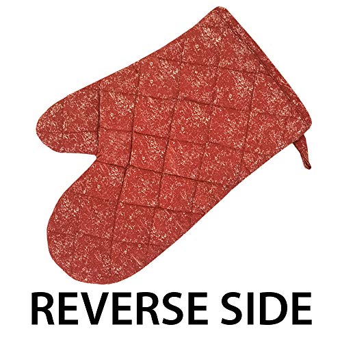 Kitchen Towel 5 Piece Linen Set 2 Towels 2 Pot Holders 1 Oven Mitt (X-Santa) - color: X-santa