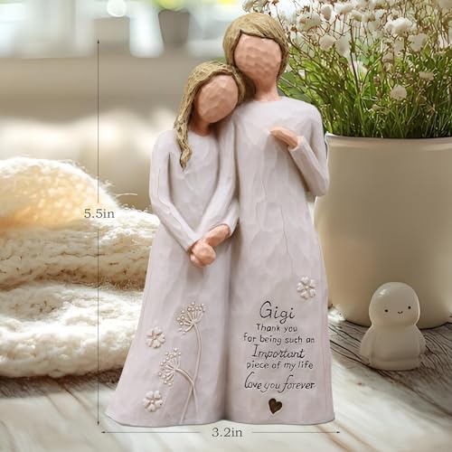 Gigi Gifts for Grandma, Gigi Birthday Gifts, Gigi Figurine | Gigi Birthday Gifts from Granddaughter, Gifts for Gigi,Grandma Gift for Christmas Mothers Day, Hand-Painted Resin Statue - style: Gigi gifts