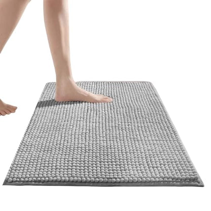 Chenilles Absorbent Bath Mat Rug Floor Carpet for Bathroom and Entryway with Nonslip Backing, Quick Drying Easy to - color: 60cmx150cm