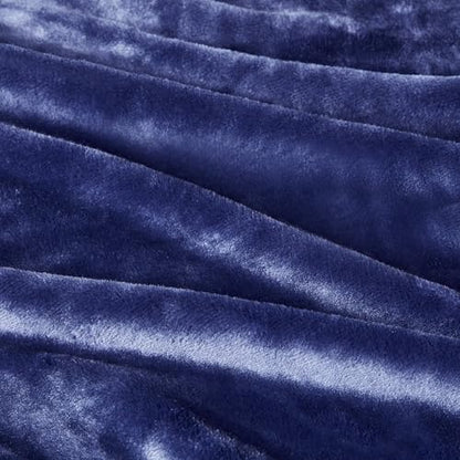 Amazon Basics Throw Blanket, Ultra-Soft Flannel Fleece Microfiber, Lightweight Cozy for Couch Sofa Bedroom, Fade-Resistant, 50 x 60 Inches, Navy (Pack of 2) - color: Navy, size: 50 x 60 inches (Pack of 2)