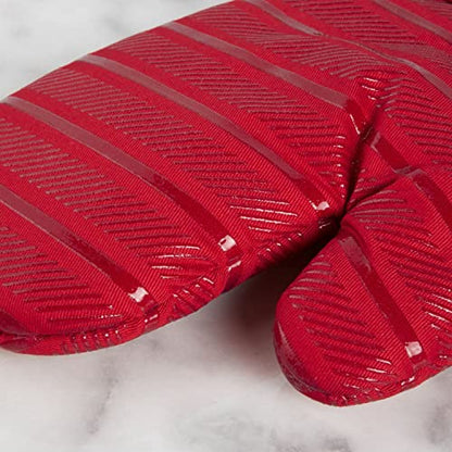 KitchenAid Albany Oven Mitt 2-Pack Set, Passion Red, 7"x13" - color: Passion Red