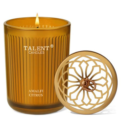 Jar Candles for Home Scented | Aromatherapy Candles Gifts for Women & Men | Natural Soy Candle | 8.4oz Traditional Style | Amalfi Citrus - color: Amalfi Citrus