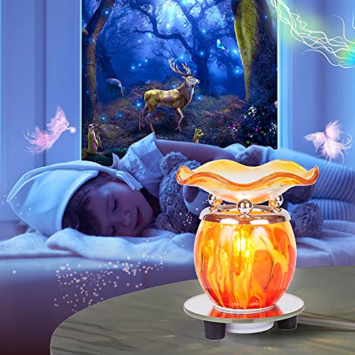 Electric Oil Melt Warmer Electric Wax Melt Warmer Wax Melter Fragrance Oil Warmer Burner(LW Orange 2) - color: Lw-orange