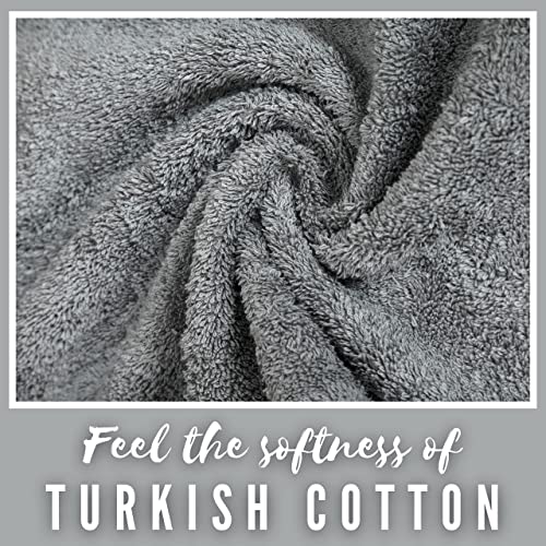 Personalized Towels, Hotel & Spa Quality, Super Soft, Highly Absorbent, Bathroom Sets, 100% Cotton Monogrammed towels 6 Piece Towel Set, Includes 2 Bath Towels, 2 Hand Towels, 2 Washcloths, Grey - color: Grey, size: 6 Piece Towel Set (Bath, Hand, Washclot