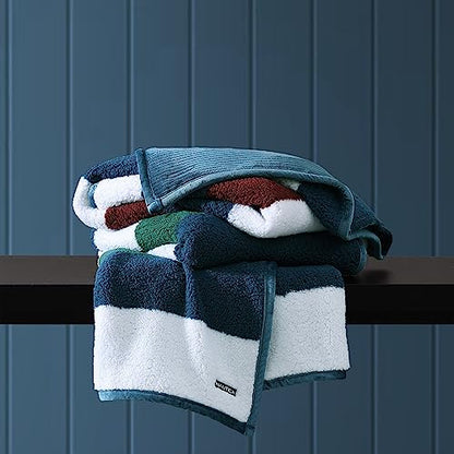Nautica - Throw Blanket, Ultra Soft Plush Bedding Set, Reversible Sherpa Bedding (Wilton Navy, 50" x 60") - color: Wilton Navy