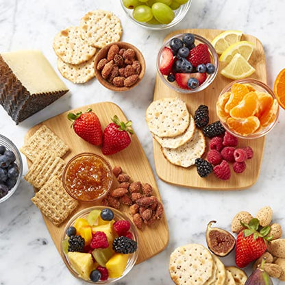 Farberware 4-Piece Bamboo Cutting Board Set - Reversible Boards for Meal Prep, Charcuterie, Cheese and Entertaining, Natural Bamboo Kitchen Essential - size: 14"L x 11"W, style: 4-Piece