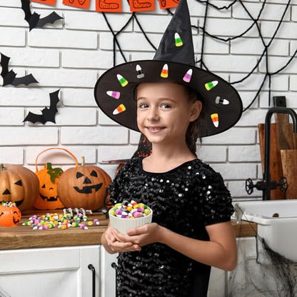JUNEBRUSHS 50 Pcs Halloween Resin Candy Corn Charms Artificial Candy Corn Vase Filler Ornaments For Halloween Party Crafts Decorations - style: Corn Style