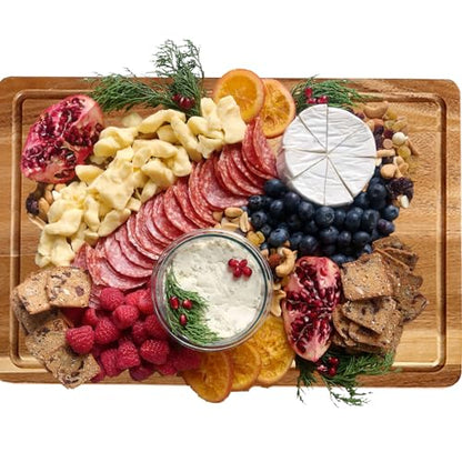 GAOMON 18 x 12 In Acacia Cutting Board for Kitchen, Extra Large Charcuterie Cheese Platter Serving Tray, Food Prep and Serving Boards, Chopping Boards for Meal Vegetables and Cheese - size: 18"L x 12"W