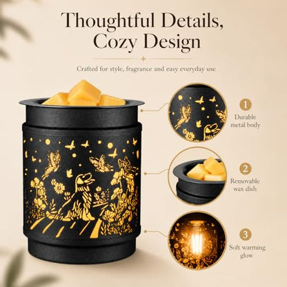 Wax Melt Warmer Metal Wax Warmer for Scented Wax (Dogs) | Electric Fragrance Candle Oil Burner 2 in 1,as Gifts for Moms Grandma Women Girls - style: Dogs
