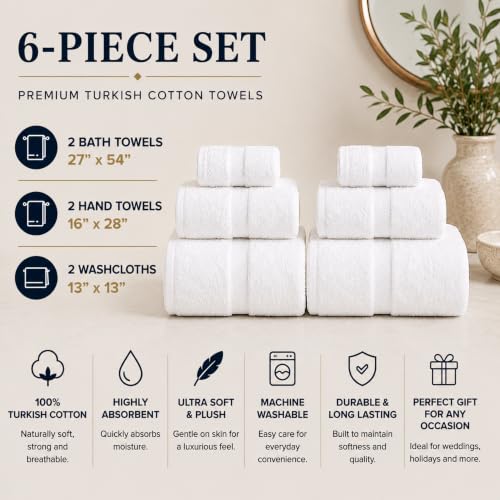 Personalized Towel Set, Custom Bath Towels with Name, Turkish Cotton Green | 6 Pcs Set, 100% Cotton, Embroidered, Monogrammed, Customized Gift For Adults, Wedding, Bridal Shower, Housewarming, Spa - color: Green, size: 6 Piece Towel Set