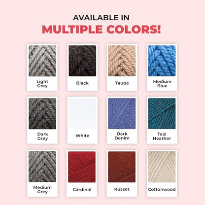 Mary Maxim Titan Bulky Yarn, Weight 5 Acrylic, Chunky Yarn for Crocheting and Knitting, Ideal for Thick, Soft Blankets, Throws, and Graph Style Sweaters, 80 Yards - Cardinal - 1 Skein - color: Cardinal
