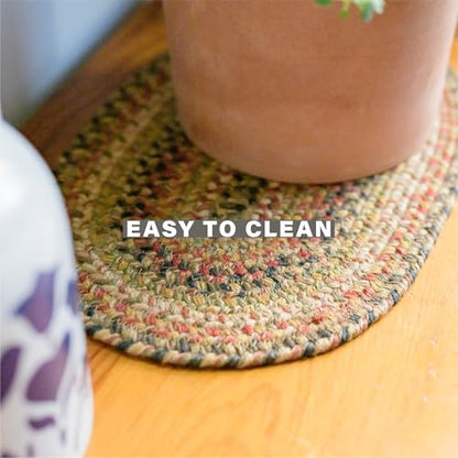 Homespice Kingston Jute Braided Placemats, Rect 13x19 Set of 6 | Multicolor Protects Tabletop in Style and Everyday and Holiday Table Mats, Rich Colors, Reversible and Durable - color: Kingston