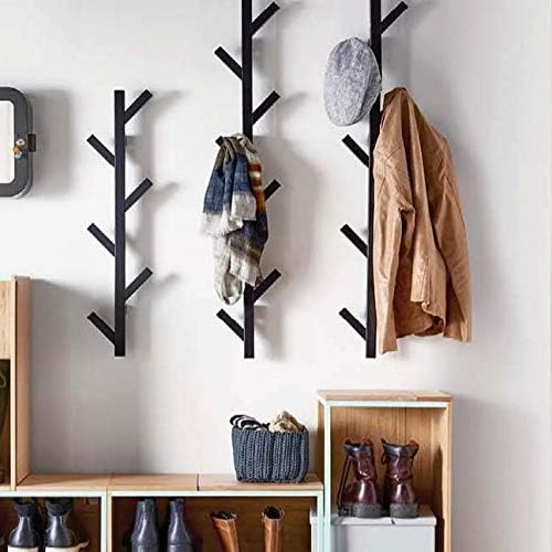 Coat Rack & Hat Rack - Modern Design - Wall Mounted - Stylish - (Black) - color: Black