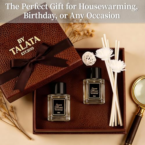 TonJin 2PCS Gardenia Reed Diffuser Set 1.7 fl oz with 6 Scent Sticks, White Floral Home Fragrance, Natural Scented Oil Sticks for Bathroom, Living Room & Bathroom | Non-Toxic Air Freshener