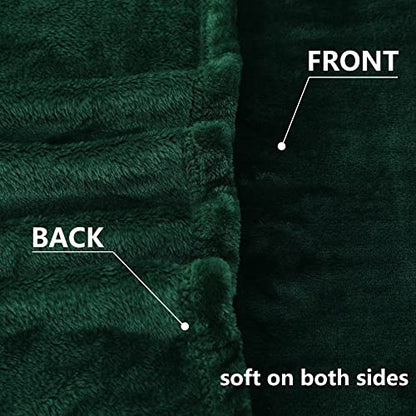 NANPIPER Fleece Blankets Super Soft Flannel Fuzzy Blanket for Bed Couch Luxury Cozy Plush Microfiber Blanket-Twin Size Olive Green - color: Olive Green, size: Twin