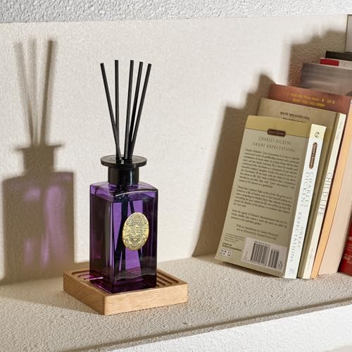 M&SENSE 6.3 oz Large Reed Diffuser Set | Lavender Eucalyptus Scent Oil Diffuser with Sticks | Hotel Collection Non-Toxic Essential Oil |for Bedroom Bathroom Living Room - color: Lavender Eucalyptus, size: 180ml