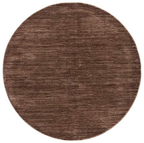 SAFAVIEH Vision Collection Area Rug - 4' Round, Brown, Modern Ombre Design, Non-Shedding & Easy to Clean, Ideal for Living Room, Bedroom, Dining Space (VSN606E) - color: Brown, size: 4' (Round)