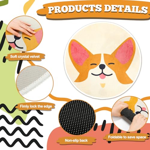 12 Pcs Carpet Circle Seats, 15 Inch Round Classroom Rug, Non Slip Corner Floor Cushion Mat, Circle Time Rug for Living Room, Learning, Playing Areas, Story Time, Group Activity(Animal) - style: Animal