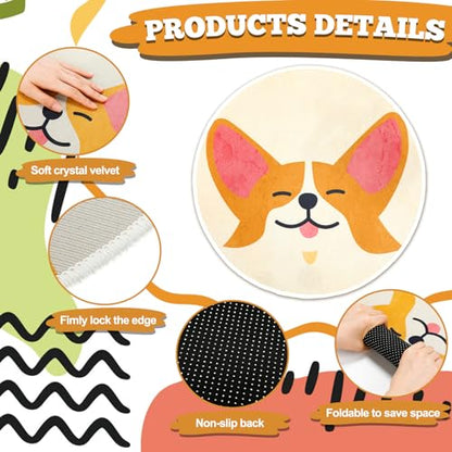 12 Pcs Carpet Circle Seats, 15 Inch Round Classroom Rug, Non Slip Corner Floor Cushion Mat, Circle Time Rug for Living Room, Learning, Playing Areas, Story Time, Group Activity(Animal) - style: Animal