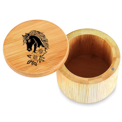 Small Trinket Box, Jewelry Box, Salt Cellar, Ring Holder, Home Room Kitchen Decorations, Ring Earrings Necklace Organizer Holder Vintage Wooden Box! (Horse) - color: Horse