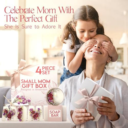 Mother's Day & Birthday Basket for Mom – Luxury Gift Box | With Candle, Ready to Gift, Floral Keepsake, From Daughter or Son