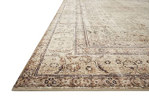 Loloi Margot Antique/Sage 3'-6" x 5'-6" Accent Rug | MAT-01 CloudPile™ Printed Approx. 4x6 Ivory / White Entryway Kitchen, Timeless, Classic, Plush, Luxurious, Accent Rug - color: Antique / Sage, size: 3'6" x 5'6" (Rectangular)