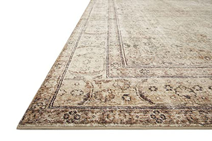 Loloi Margot Antique/Sage 3'-6" x 5'-6" Accent Rug | MAT-01 CloudPile™ Printed Approx. 4x6 Ivory / White Entryway Kitchen, Timeless, Classic, Plush, Luxurious, Accent Rug - color: Antique / Sage, size: 3'6" x 5'6" (Rectangular)