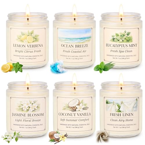 6 Pack Scented Candles Gift Set, 42oz Soy Candles, Jar Candles for Home | Up to 300 Hour Burn, Aromatherapy Candle Set, Natural Candles for Relaxation Bath, Housewarming Birthday Gifts for Women Mom - color: Scented Candles-6 Pack