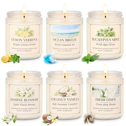 6 Pack Scented Candles Gift Set, 42oz Soy Candles, Jar Candles for Home | Up to 300 Hour Burn, Aromatherapy Candle Set, Natural Candles for Relaxation Bath, Housewarming Birthday Gifts for Women Mom - color: Scented Candles-6 Pack
