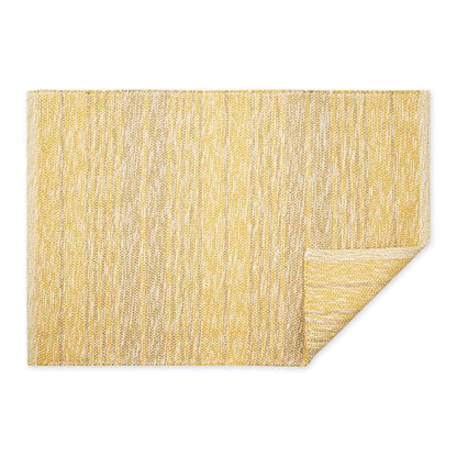 DII Woven Rag Rug Collection Recycled Yarn Variegated Rustic Stripe, 2x3', Honey Gold - color: Honey Gold