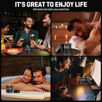 Men’s Scented Candles Set – Soy Wax Aromatherapy Candles for Men, Masculine Scented Candles with Essential Oils, Long Lasting Strong Scent, Luxury Gift Candles for Men,Dad,Him (31oz) - size: 31oz