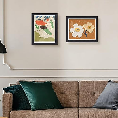 Shadow Box Frame 8x10 - 3 Pack Wood Deep Shadowbox with Glass Shadow Boxes Display Cases Suitable for Photos, Dried Flowers, Handicrafts Picture Frames for Wall (Black) - size: 8x10-3pcs-black